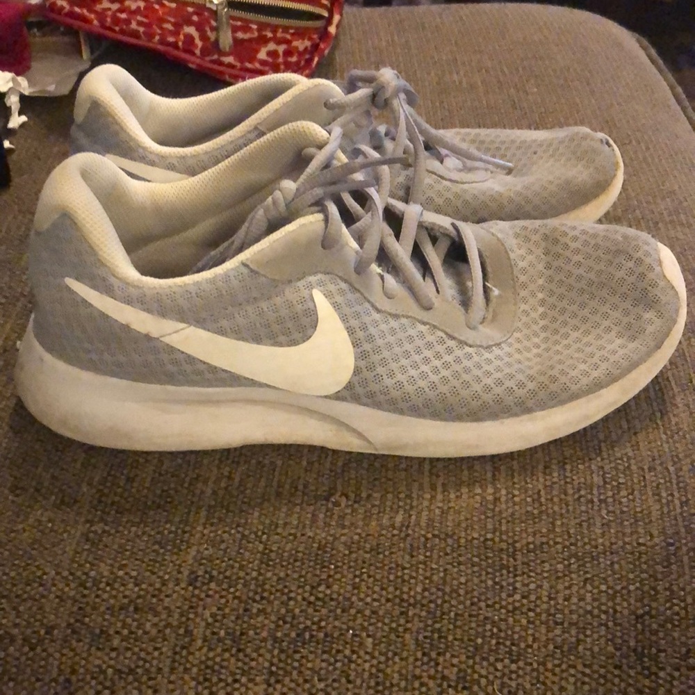 Grey and white Nike